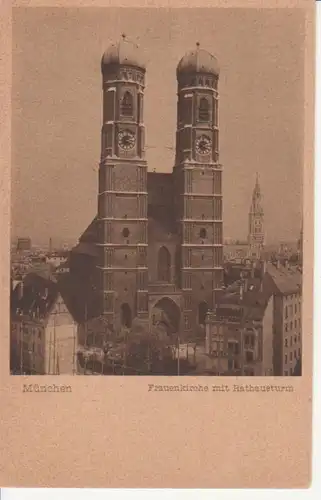 München - Frauenkirche mit Rathausturm ngl 216.423