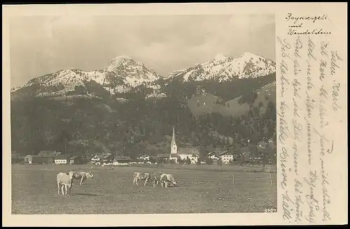 Bayrischzell Panorama mit Wendelstein gl1937 139.482