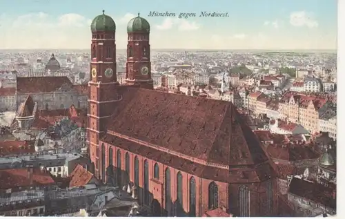 München - Stadtpanorama gegen Nordwest gl1909 216.430