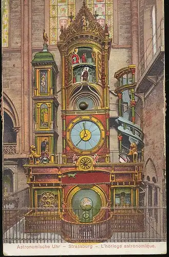 Mechanische Karte: Straßburg Astronomische Münsteruhr gl1910 138.671