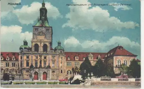 München Nationalmuseum und Prinzregent Luitpold-Denkmal gl1926 216.468