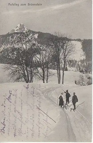 Aufstieg zum Brünnstein im Winter gl1915 C8050