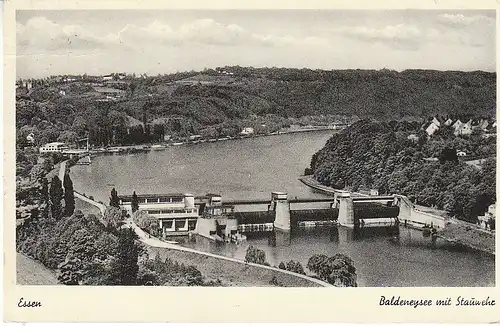 Essen Baldeneysee mit Stauwehr gl1960 C8361