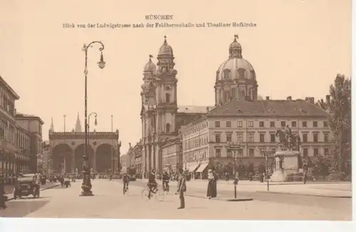 München - Ludwigstraße, Feldherrenhalle und Theatinerkirche ngl 216.454