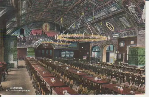 München - Hofbräuhaus Saal feldpgl1917 216.378