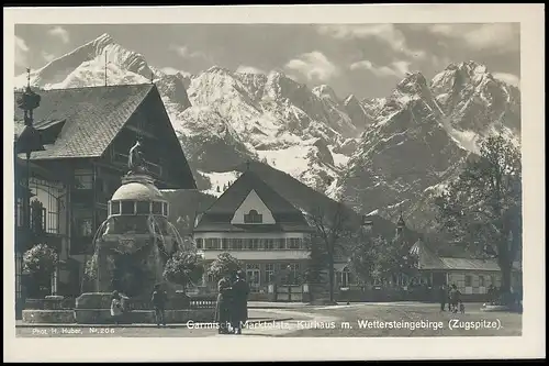 Garmisch Marktplatz Kurhaus mit Wettersteingebirge ngl 138.836