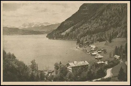 Urfeld am Walchensee mit Wettersteingebirge gl1925 138.422