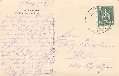 Bad Liebenzell Partie in den Kuranlagen gl1924 142.101