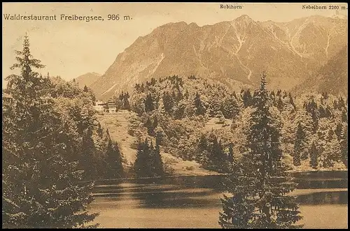 Freibergsee mit Waldrestaurant bei Oberstdorf gl1915 138.079
