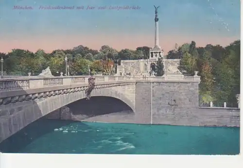 München - Friedensdenkmal mit Luitpoldbrücke ngl 216.747