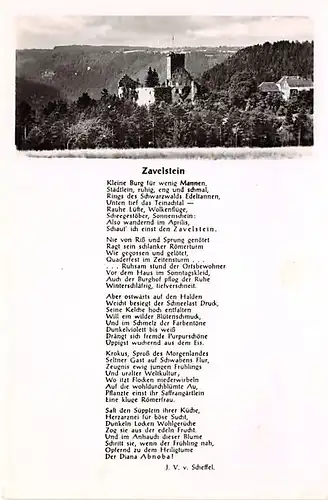 Zavelstein Burg und Scheffel-Gedicht ngl 142.111