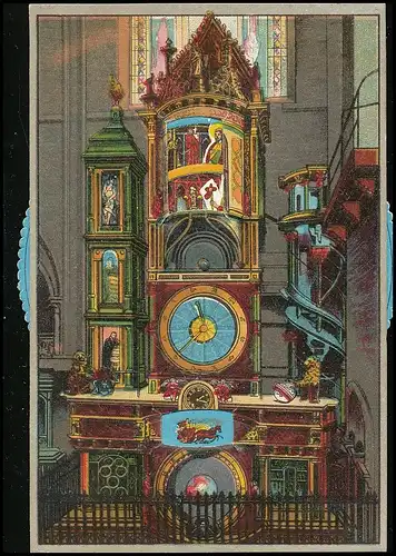 Mechanische Karte: Straßburg Astronomische Münsteruhr gl1922 138.665