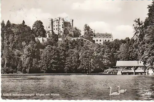 Schloß Hohenschwangau Allgäu mit Alpsee glum 1965? C7988