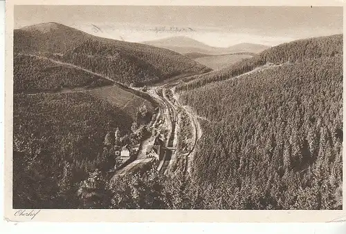 Oberhof Blick vom Bärenstein nach dem Bahnhof gl1927 C9309