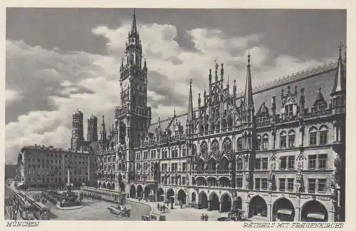 München - Rathaus mit Frauenkirche ngl 216.533