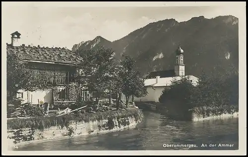 Oberammergau - Partie an der Ammer gl1936 137.883