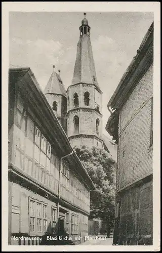 Nordhausen/Harz Blasiikirche mit Pfarrhaus ngl 138.993
