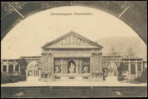 Oberammergau - Passionsspieltheater Bühne gl1910 137.928