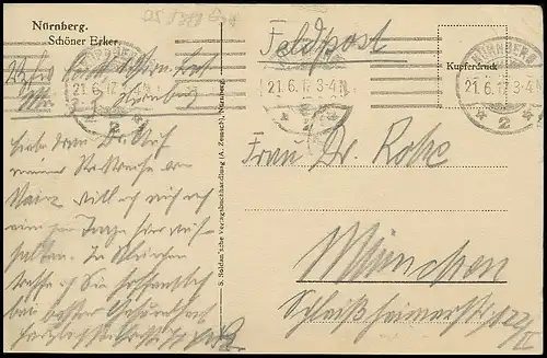 Nürnberg Schöner Erker feldpgl1917 138.571