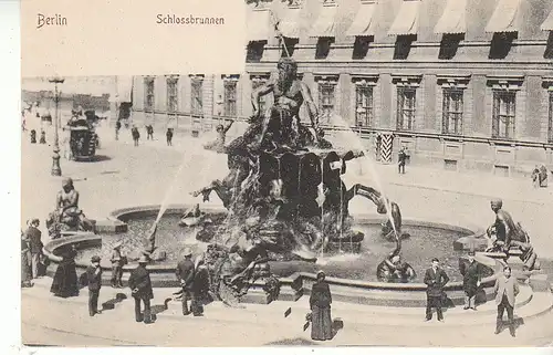 Berlin Schlossbrunnen am Stadtschloss um 1900 ngl C9362