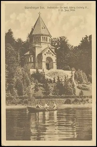 Starnberger See Votiv-Kapelle König Ludwig II. gl1917 139.267