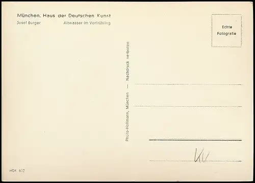 HDK 650: Josef Burger - Altwasser im Vorfrühling ngl 139.244