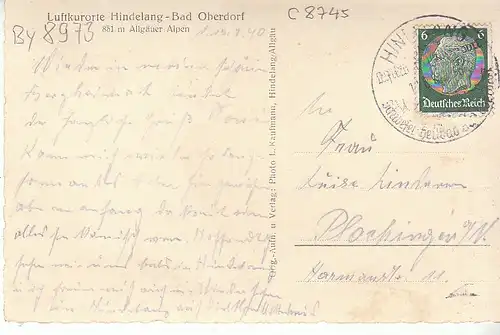 Hindelnd-Bad Oberdorf i.Allg. gl1940 C8745