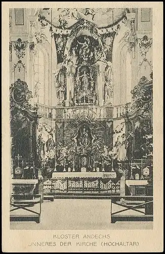 Andechs Kloster Inneres der Kirche Hochaltar ngl 139.318