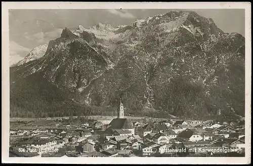 Mittenwald - Panorama gegen Karwendel gl1948 137.984