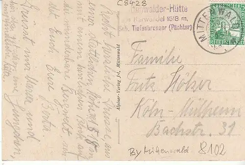 Die Viererspitze nahe Mittenwald gl1925? C8428