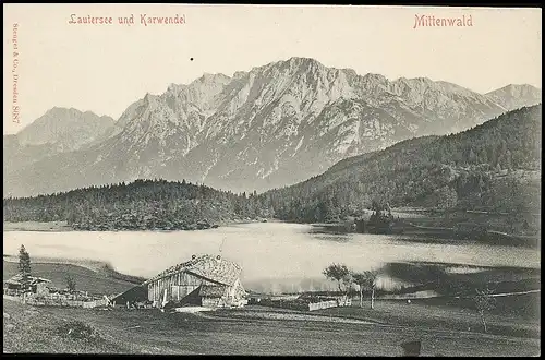 Lautersee bei Mittenwald gegen Karwendelgebirge ngl 137.989