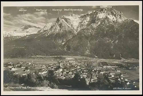 Mittenwald - Panorama gegen Karwendel ngl 137.994