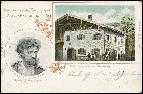 Oberammergau - Fassmaler J. Zwink, Wohnhaus des Judas-Darstellers gl1900 137.791