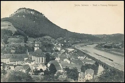 Stadt und Festung Königstein (Sächsische Schweiz) gl1911 139.122