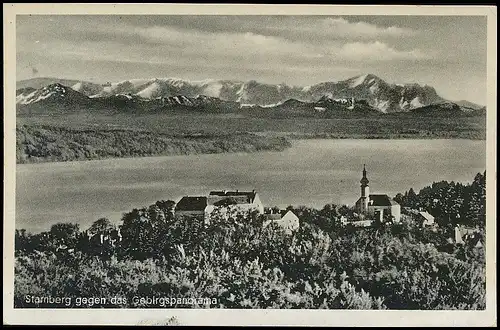 Starnberg gegen das Gebirgspanorama gl1939 139.362