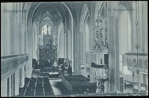 Tangermünde St. Stephanskirche Blick nach dem Altar ngl 138.934