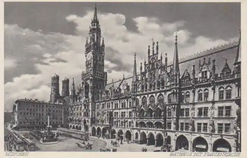 München - Rathaus mit Frauenkirche ngl 216.538