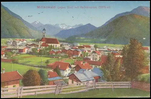 Mittenwald - Panorama gegen Süden gl1927 138.112