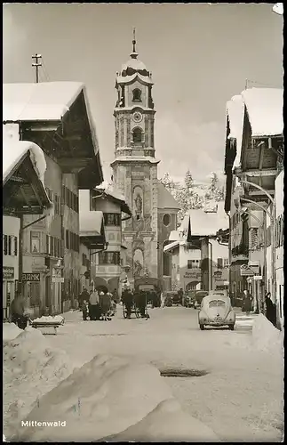 Mittenwald - Dorfpartie im Winter gl1964 137.985