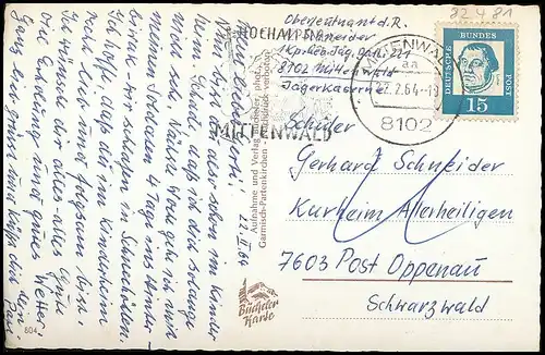 Mittenwald - Dorfpartie im Winter gl1964 137.985