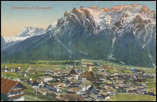 Mittenwald - Panorama gegen Karwendel ngl 137.995