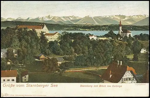 Starnberg Panorama mit Blick ins Gebirge ngl 139.373