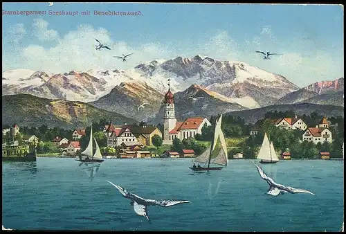 Starnberger See: Seeshaupt mit Benediktenwand gl1911 139.259