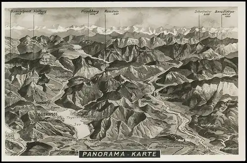 Tegernsee Panorama-Karte ngl 139.619