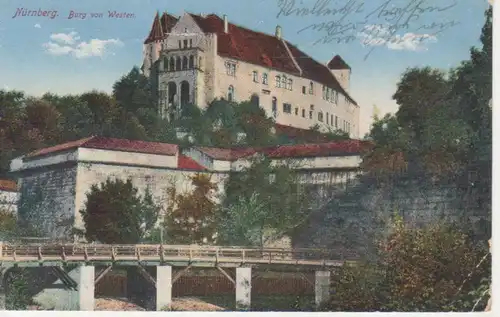 Nürnberg Burg von Westen gesehen feldpgl1918 216.773