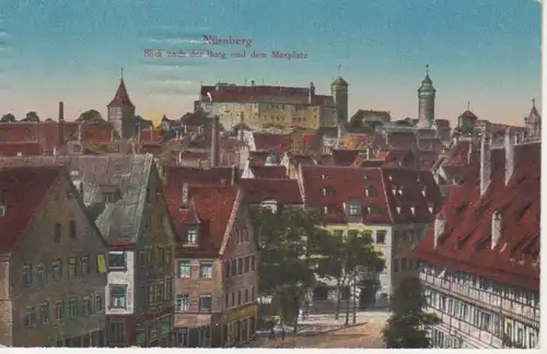 Nürnberg Blick auf die Burg und Maxplatz gl1919 216.788