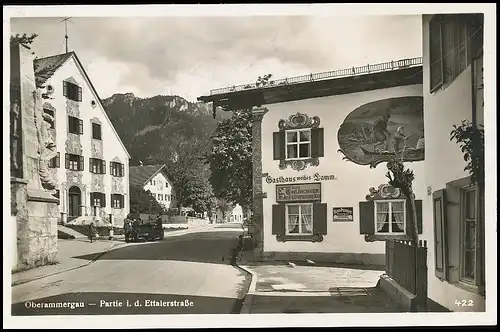 Oberammergau - Partie in der Ettaler Straße gl1934 137.937