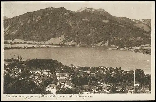 Tegernsee Panorama gegen Hirschberg und Kampen glca.1915 139.644