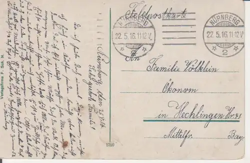 Nürnberg Henkersteg feldpgl1916 217.022