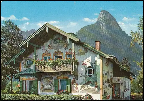 Oberammergau - Rotkäppchenhaus und Kofel gl1973 137.851